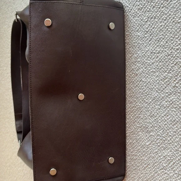 STUNNING Jil Sander chocolate leather shoulder bag - Picture 10 of 10